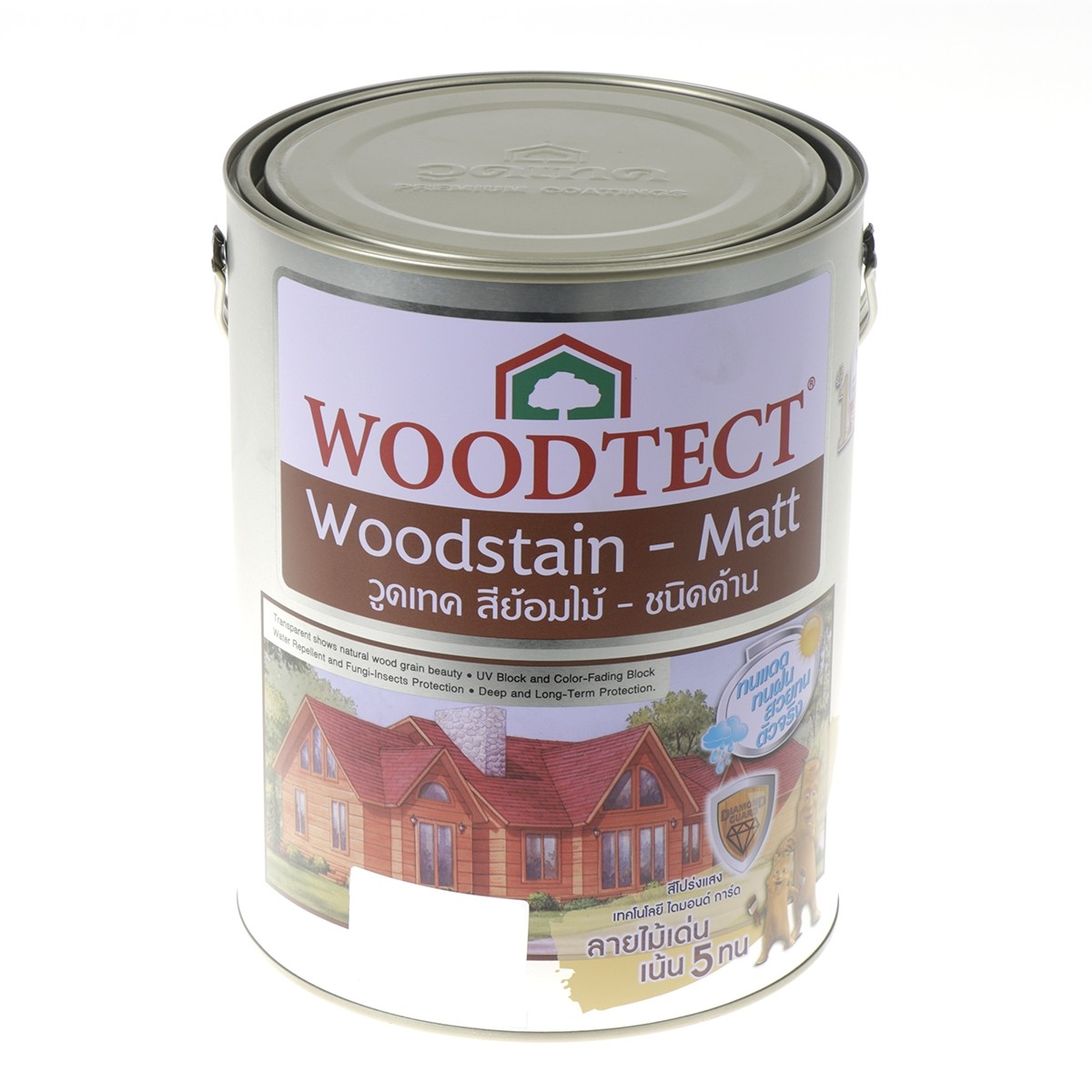 WOODTECT สีย้อมไม้ด้าน รุ่น WM601 สีสัก